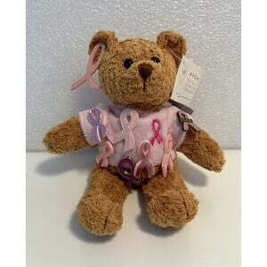 Avon Breast Cancer Crusade Teddy Bear w/ Additional Pink Ribbons Tag 6"